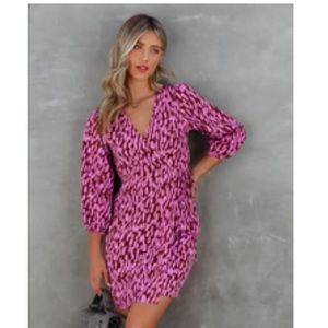 Vici Printed Wrap Dress